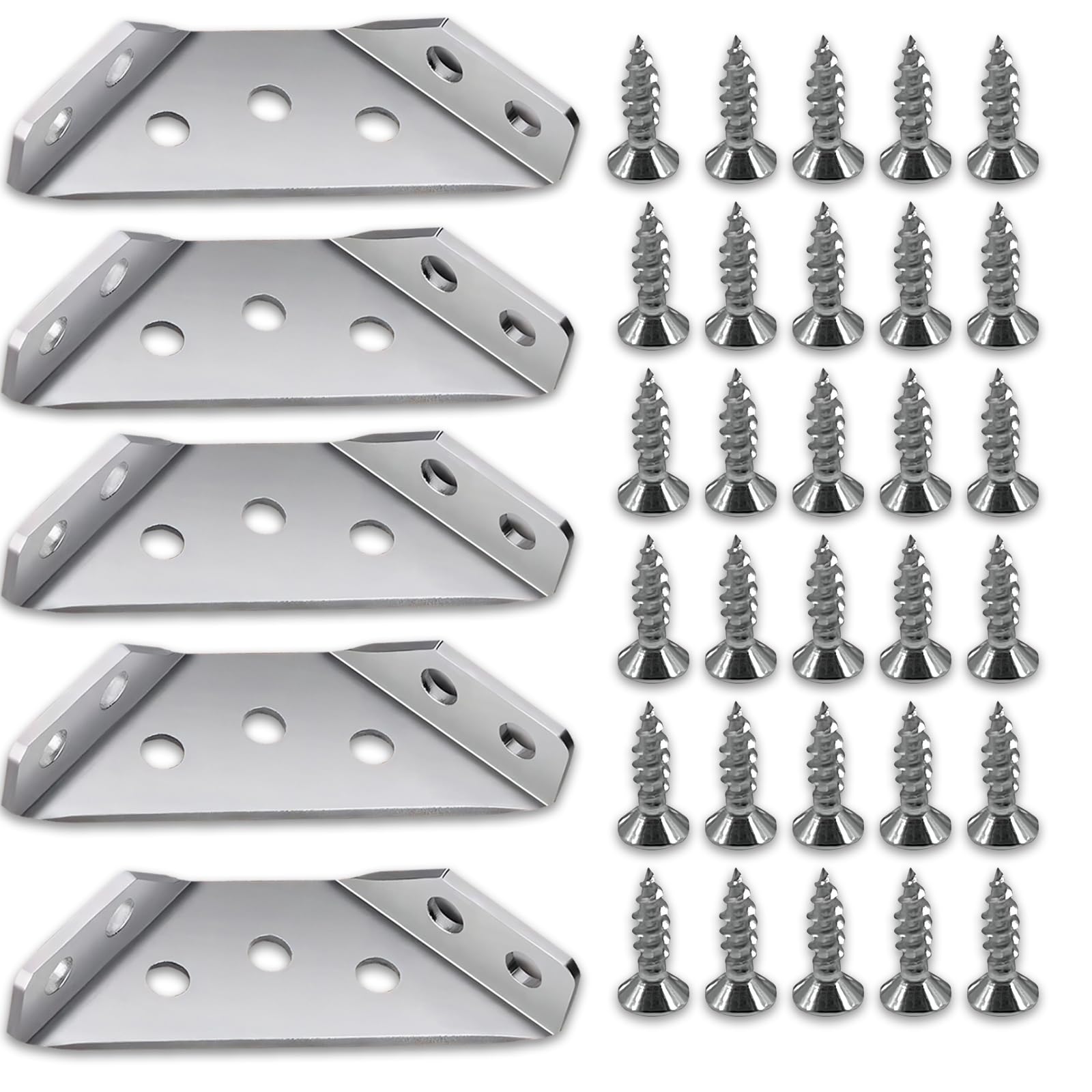 BellRhein universal stainless steel corner connector close-up shows durable strength for furniture projects.