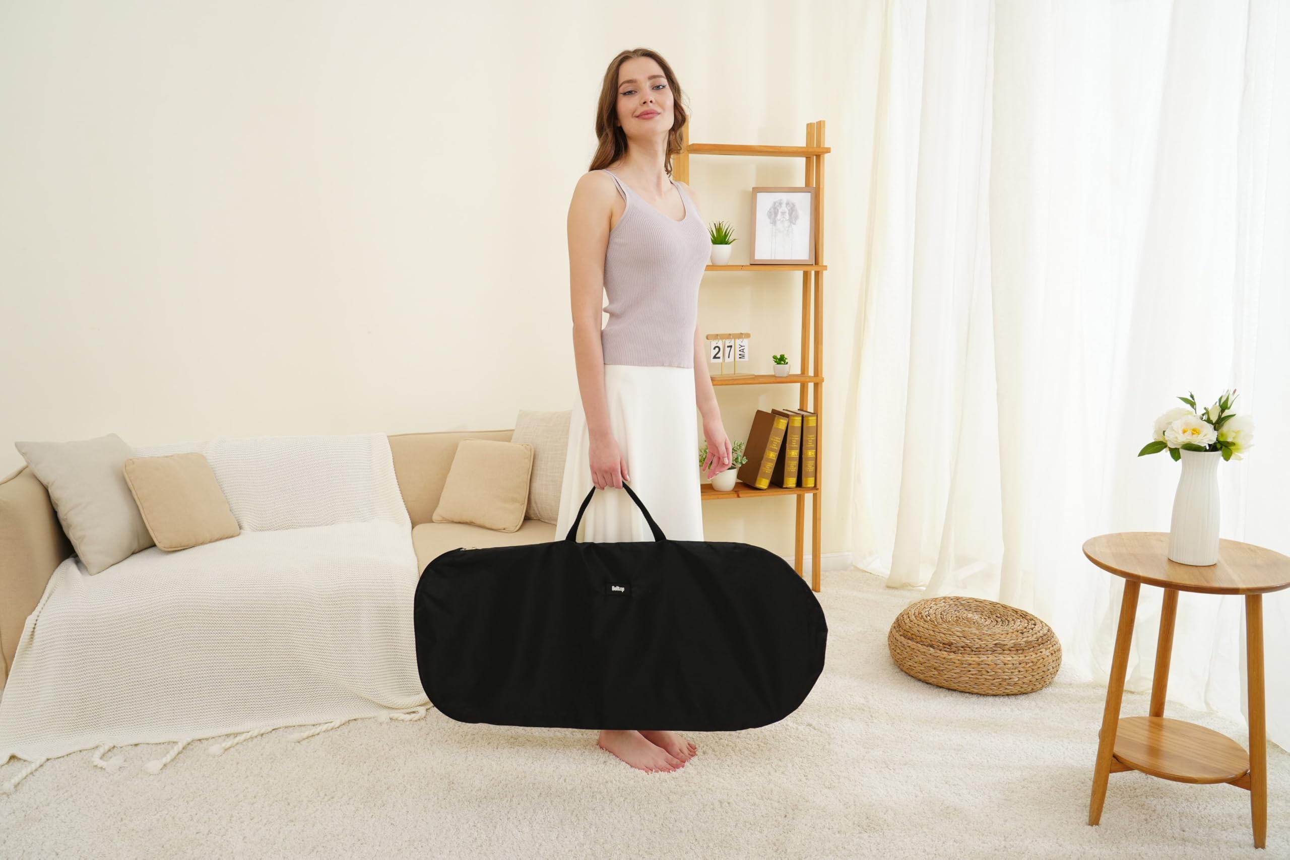 Belltop transport bag uses durable material for long-lasting protection.