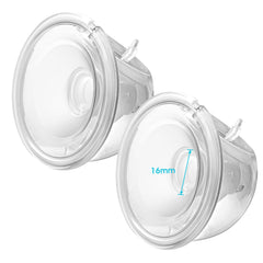 Belmikal wearable pump parts with 16mm flange for hands-free, comfortable pumping.