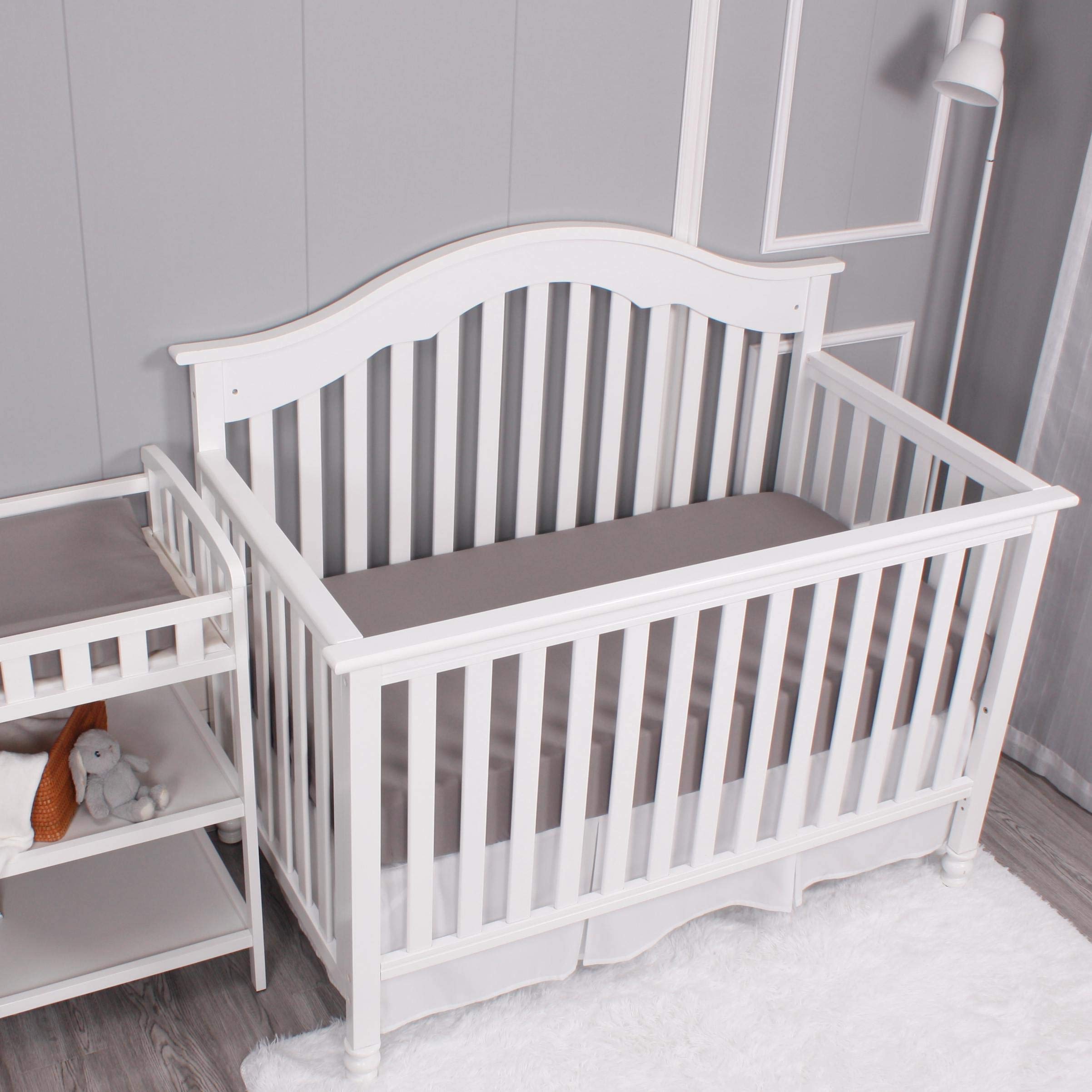 Belsden 3 Pack crib sheets 8in-pocket edge shows secure mattress hug