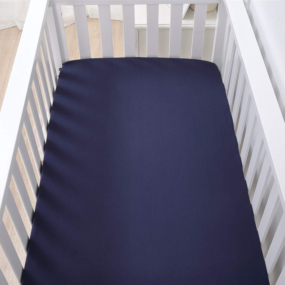 Belsden 3 Pack crib sheets black fitted highlights breathable microfiber for all-night comfort