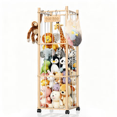 Belveora stuffed animal storage on wheels in a nursery, ready for daily use.