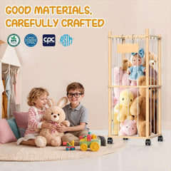 Belveora stuffed animal storage elastic cord close-up highlights secure toy retention.