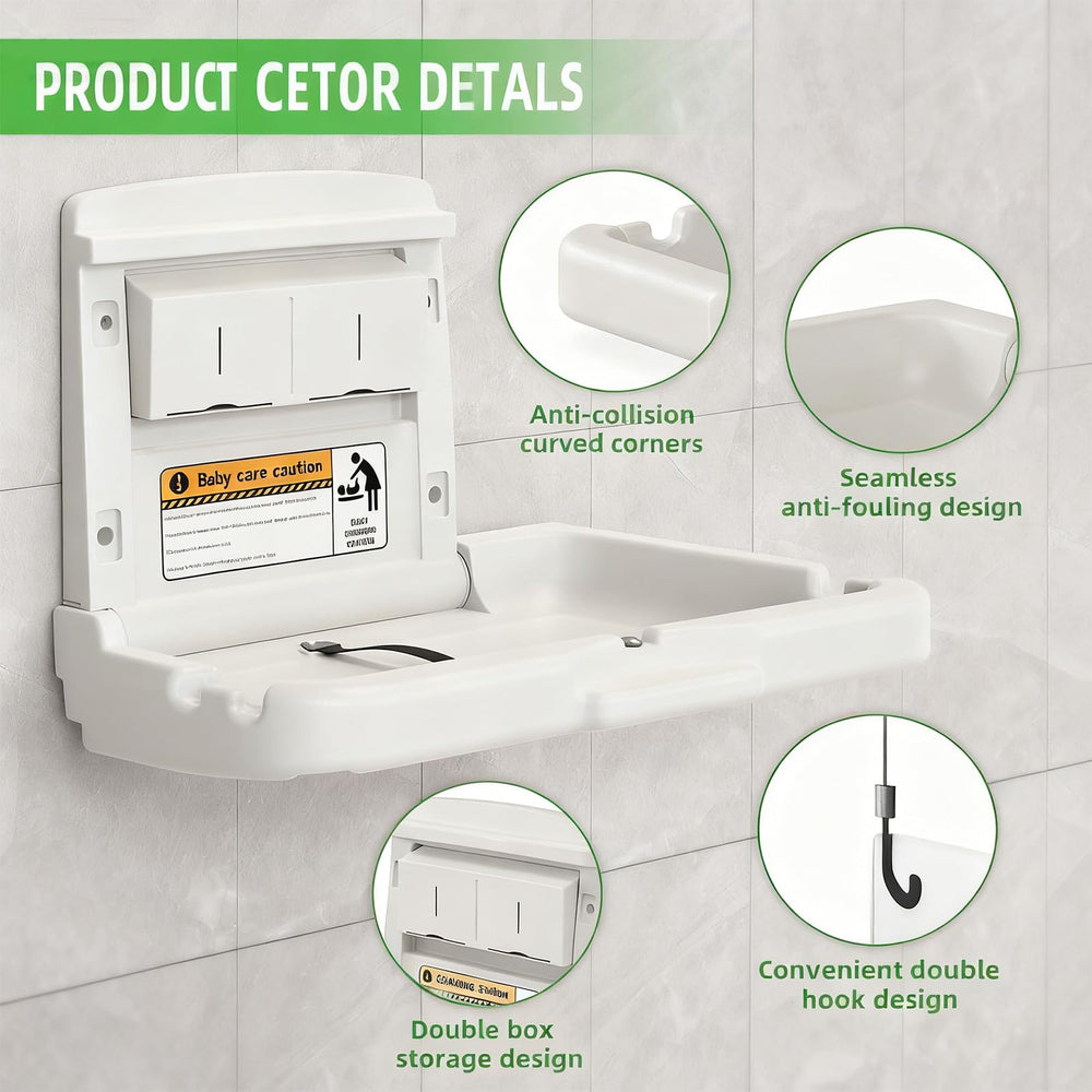 Belzar concealed storage and wipe holder keeps diapers and wipes within reach