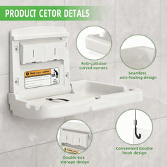 Belzar concealed storage and wipe holder keeps diapers and wipes within reach