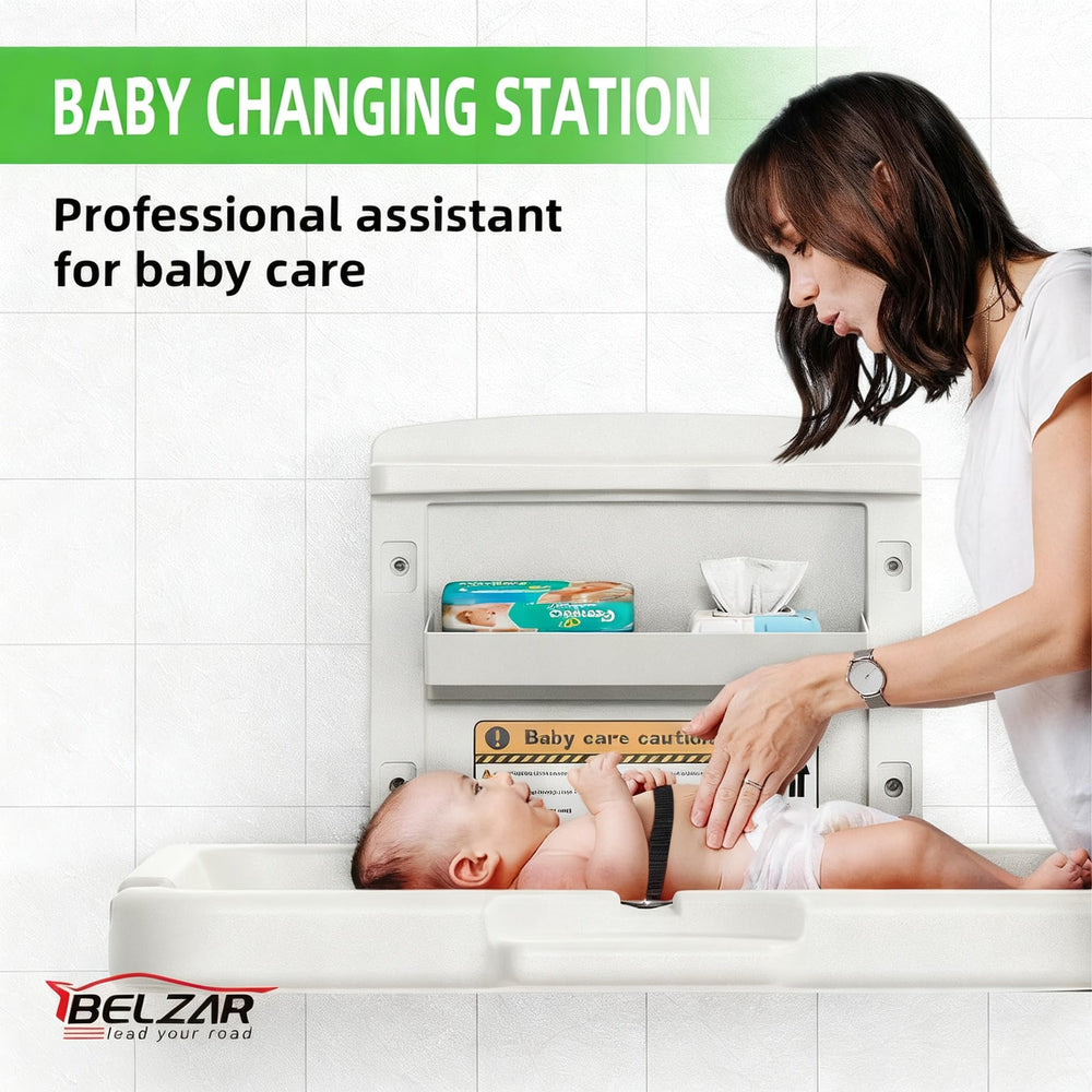 Belzar changing station horizontal with cylinder control showing one-handed operation