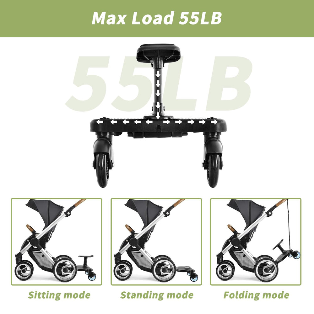 Belzvalle 55lbs-capacity supports growing riders.