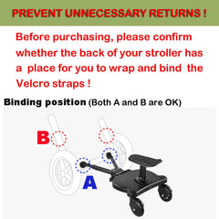 Belzvalle universal-stroller-board adjustable-rod for customized width and height.