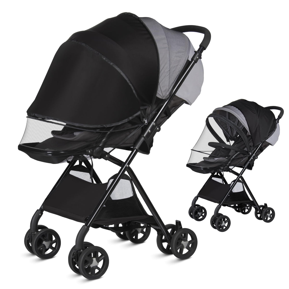 Bemece baby mosquito net on stroller setup delivers quick protection during daily strolls.