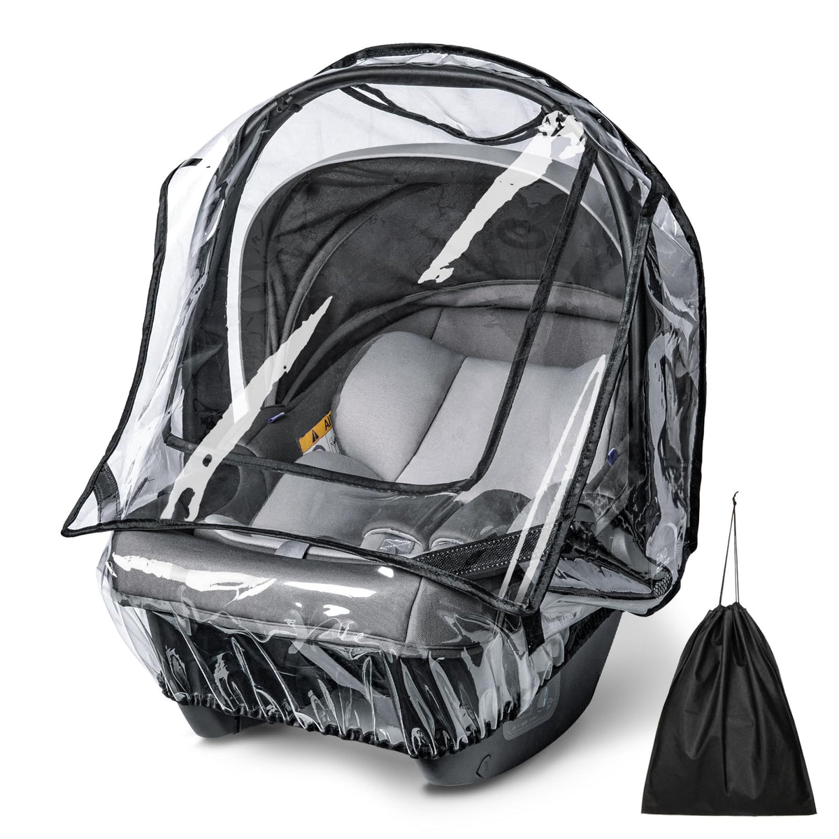 bemece car seat rain cover with panoramic view for easy monitoring