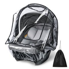 bemece car seat rain cover with panoramic view for easy monitoring