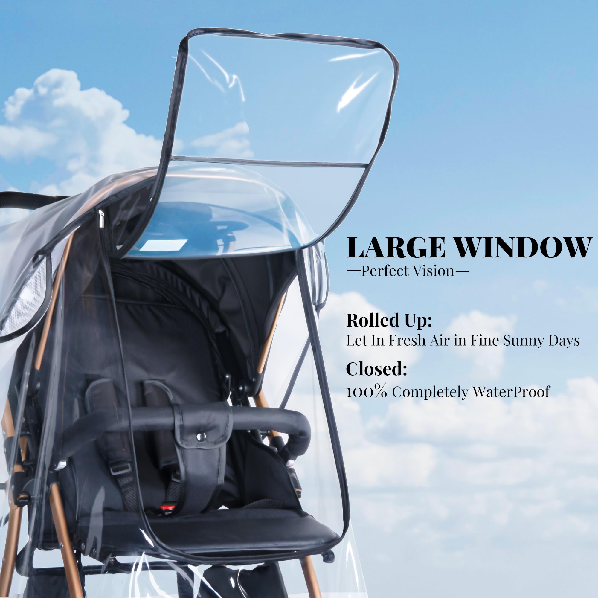 Bemece cover reveals a large transparent window for easy supervision