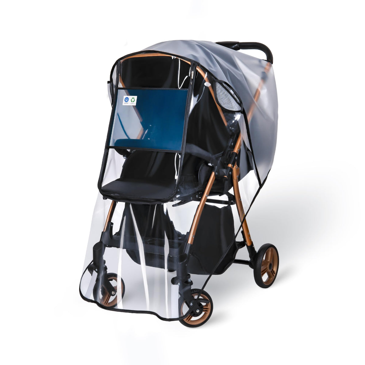 Bemece stroller rain cover with universal fit shields most strollers from rain