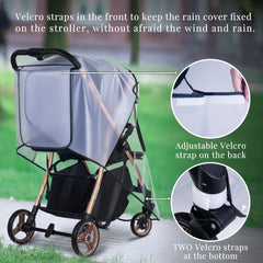 Bemece rain cover contains ventilation holes to keep air flowing