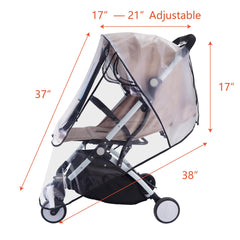 Bemece Stroller Rain Cover waterproof zipper blocks rain from seeping in