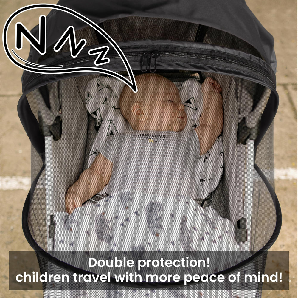 Bemece universal-fit pram coverage fits most strollers for versatile use.