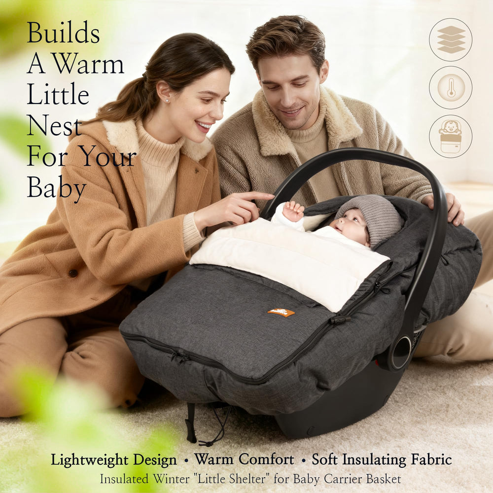 Bemece Machine washable Winter Baby Car Seat Cover simplifies cleanup after adventures