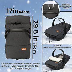 Bemece Winter Baby Car Seat Cover with foldable neckline allows temperature control