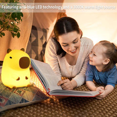 BemeedLigt Capybara night light delivers a 3000K warm glow for reading.