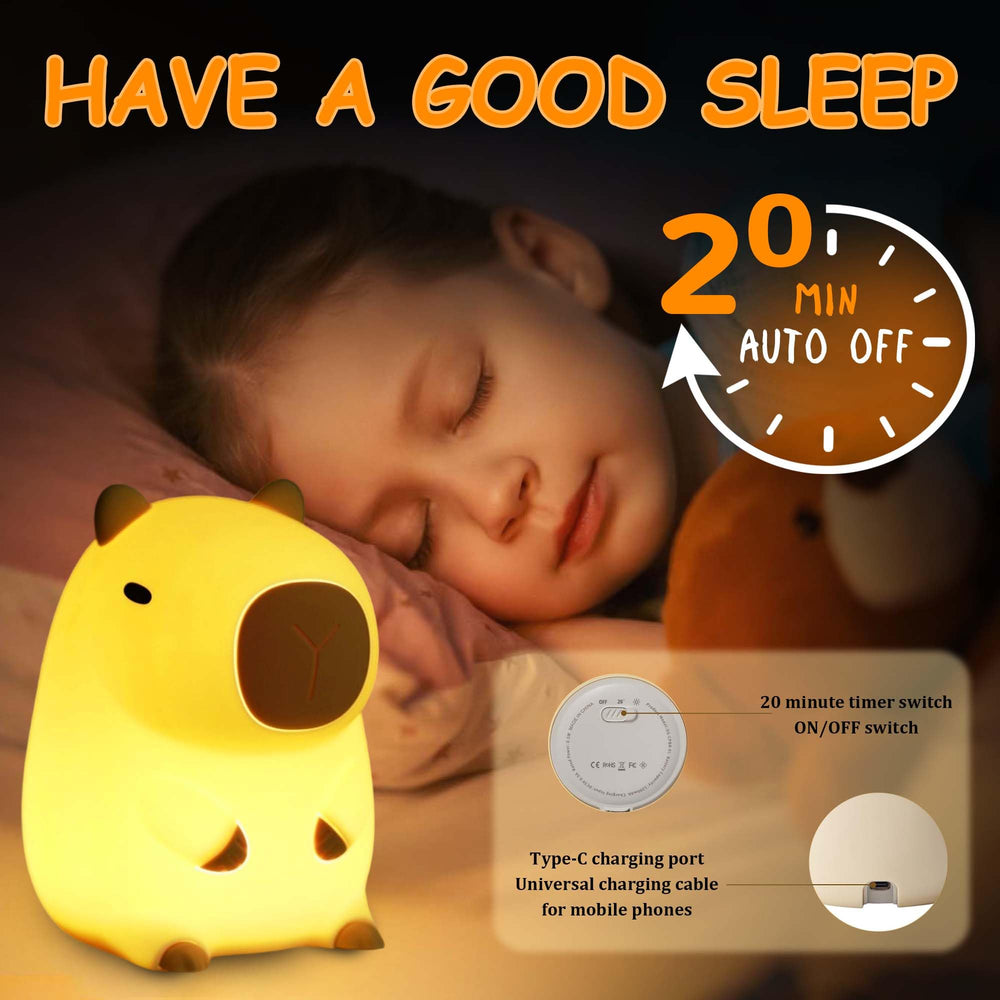 BemeedLigt Capybara night light is travel-friendly and portable for trips.