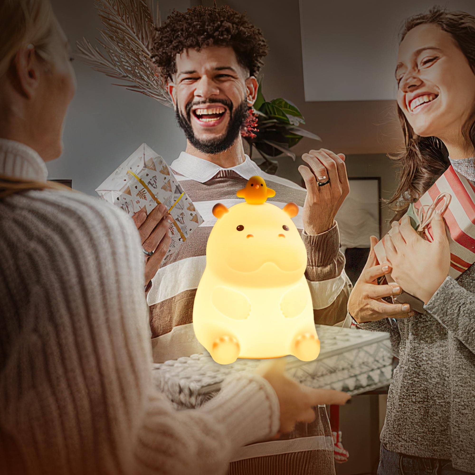 BemeedLigt Hippo Night Light makes a delightful gift for bedrooms and living spaces.