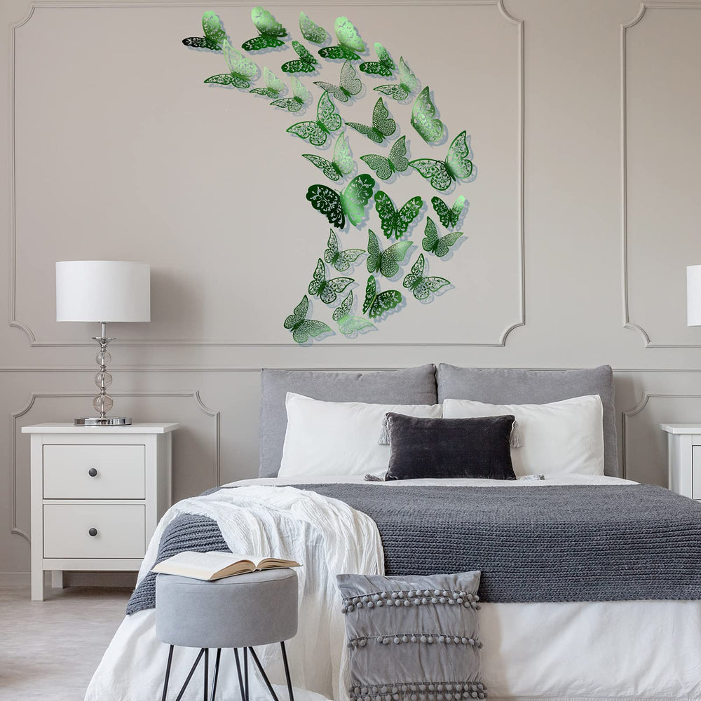 Bememo 3D butterfly wall decal 10 cm, style B, ideal for nurseries.