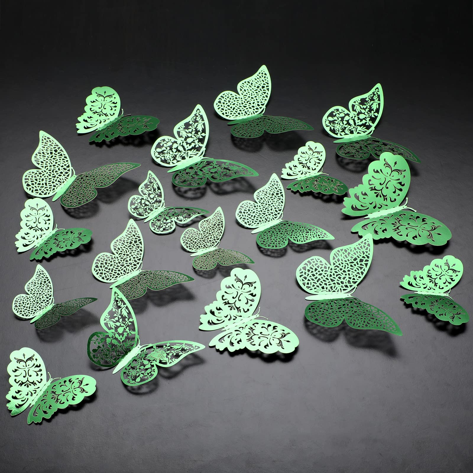 Bememo 3D butterfly wall decal 12 cm, style B, great for party decor.