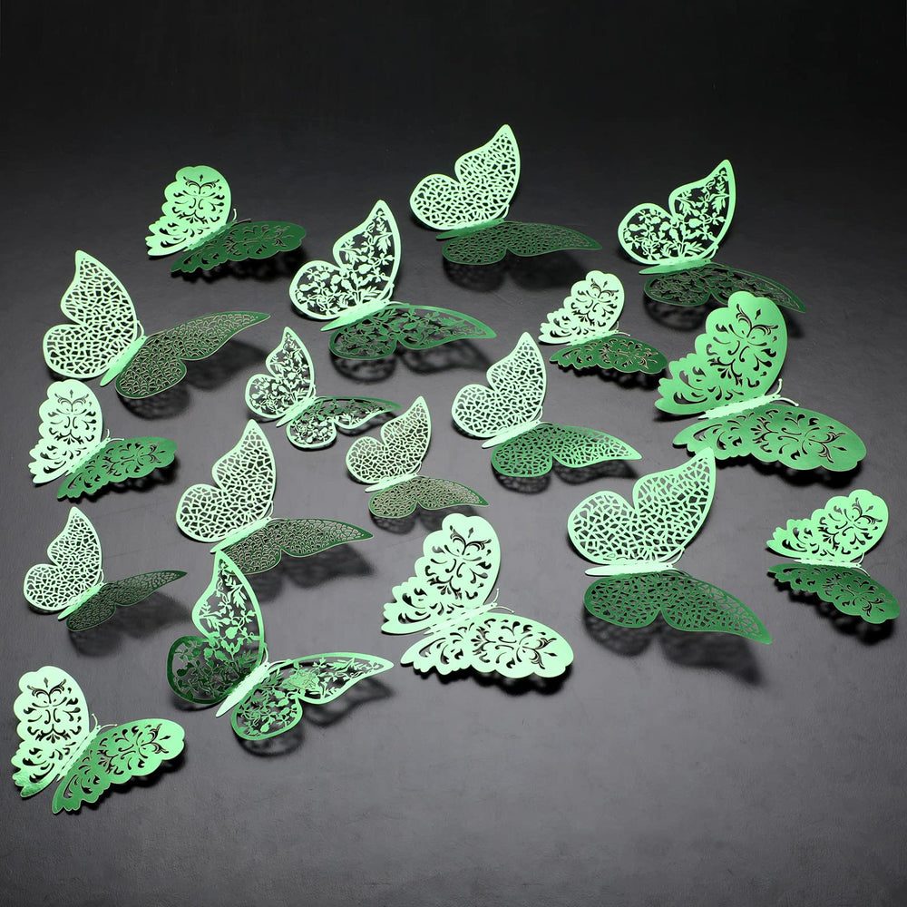 Bememo 3D butterfly wall decal 12 cm, style B, great for party decor.