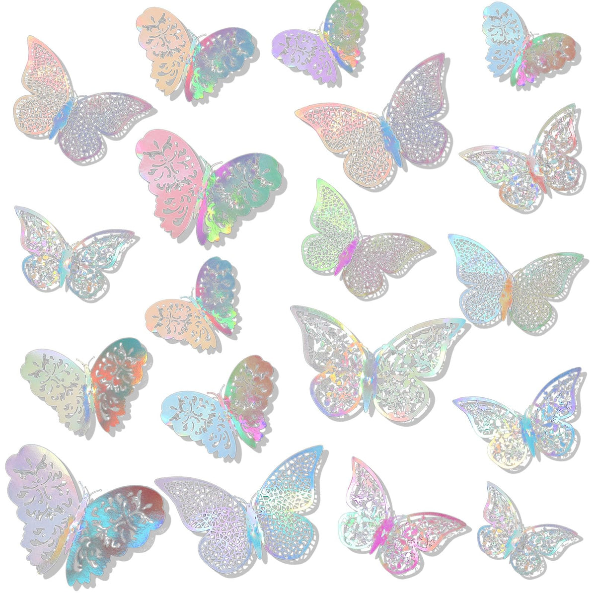 Bememo 3D butterfly 8cm decal, style A, adds shimmering wall charm and easy DIY decor