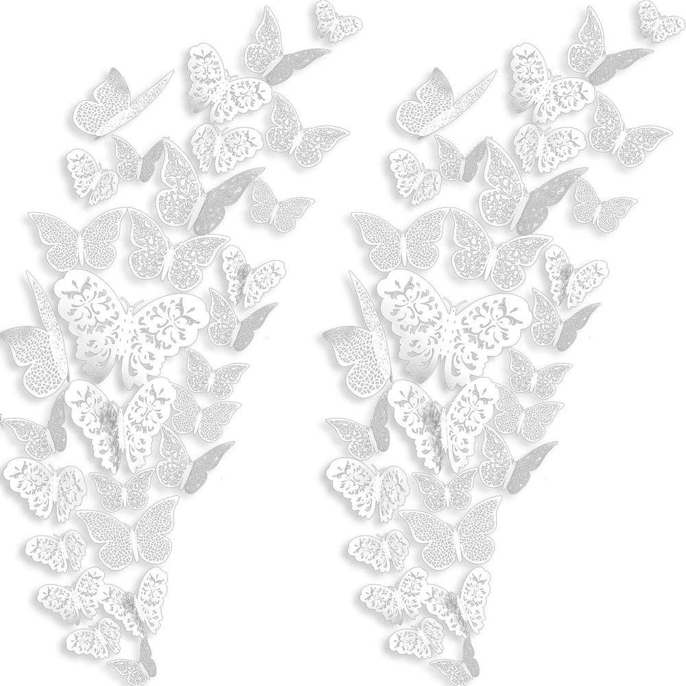 Bememo 3D butterfly wall decal style A, 8 cm, adds gentle charm to smooth surfaces.
