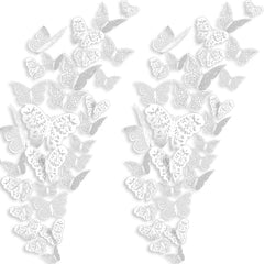 Bememo 3D butterfly wall decal style A, 8 cm, adds gentle charm to smooth surfaces.