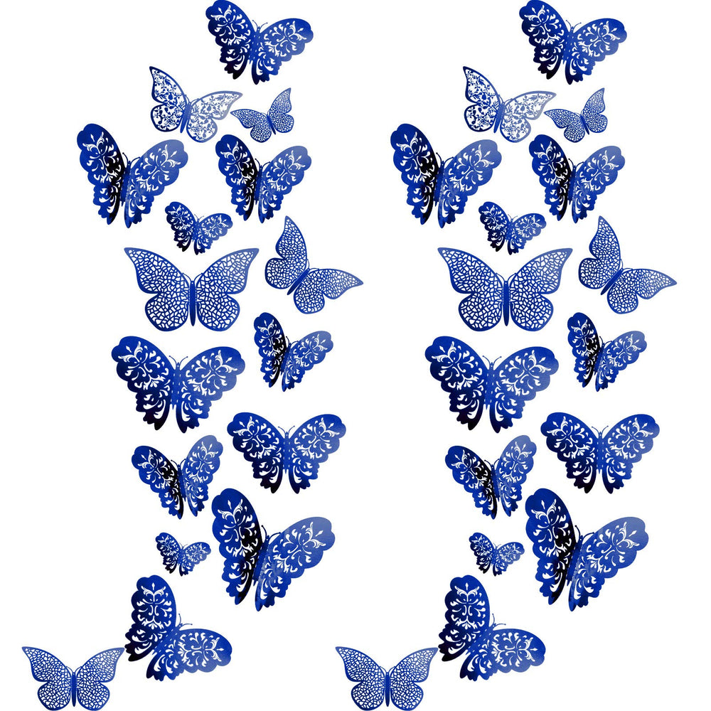 Bememo 3D hollow butterfly stickers trio sizes add elegant shimmer to walls
