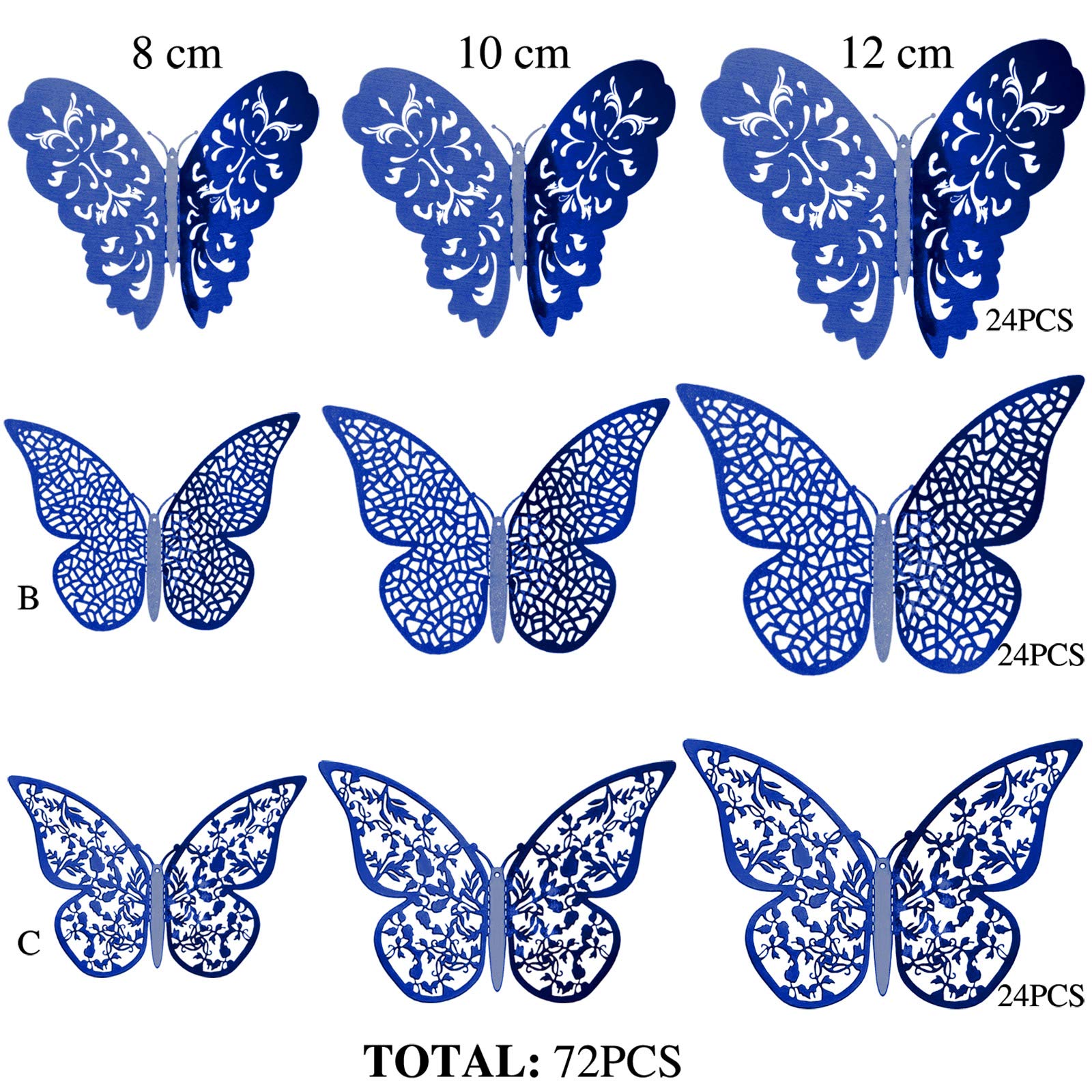 Bememo butterfly wall decor sticks on smooth surfaces without residue