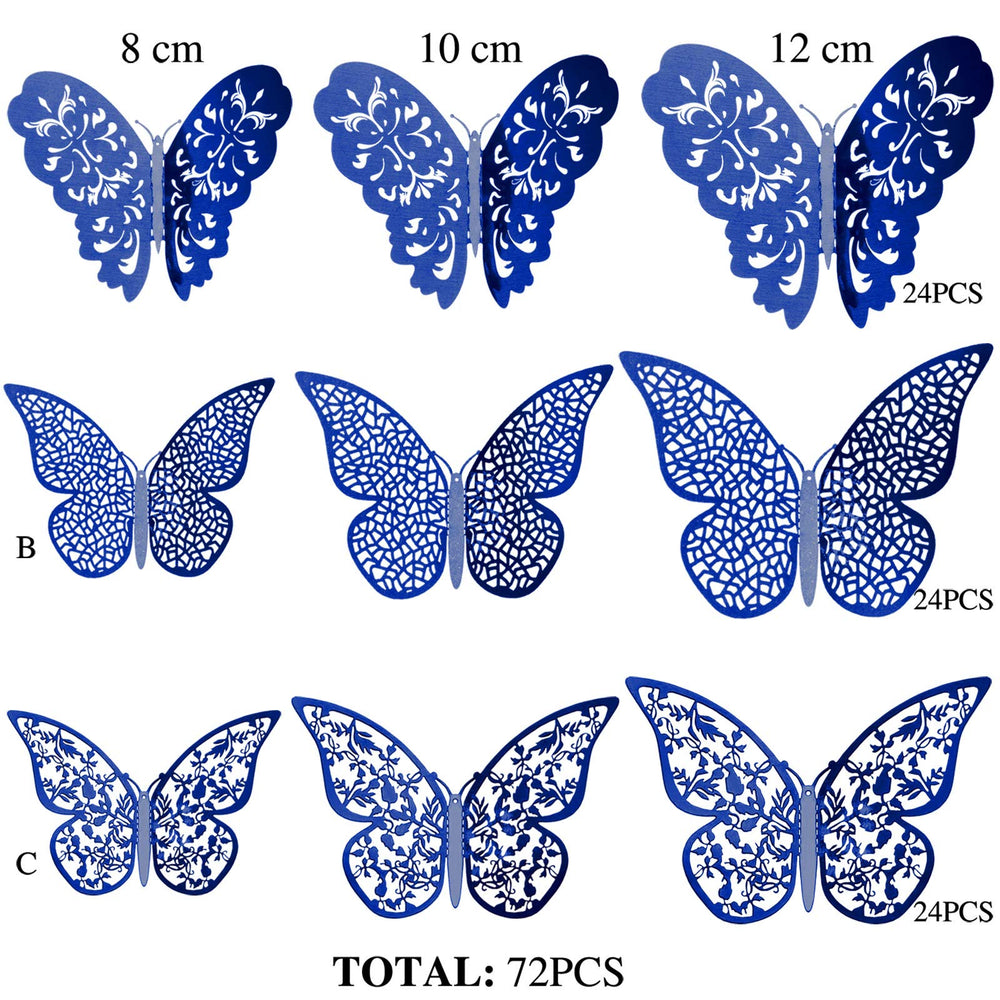 Bememo butterfly wall decor sticks on smooth surfaces without residue