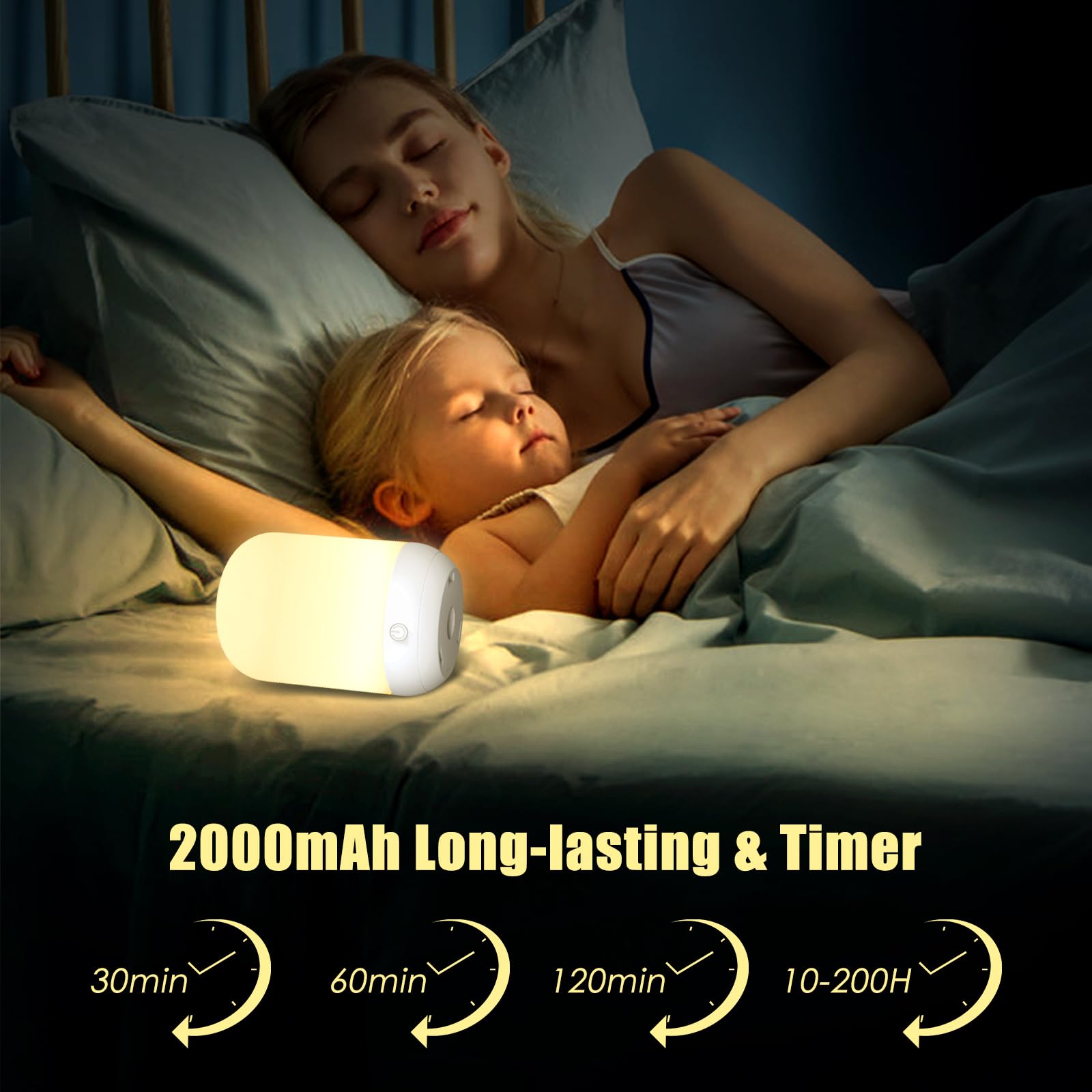 Benaep timer-enabled night light with auto-off after bedtime.