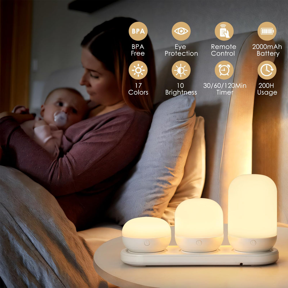 Benaep remote-control night light showing easy operation from a distance.
