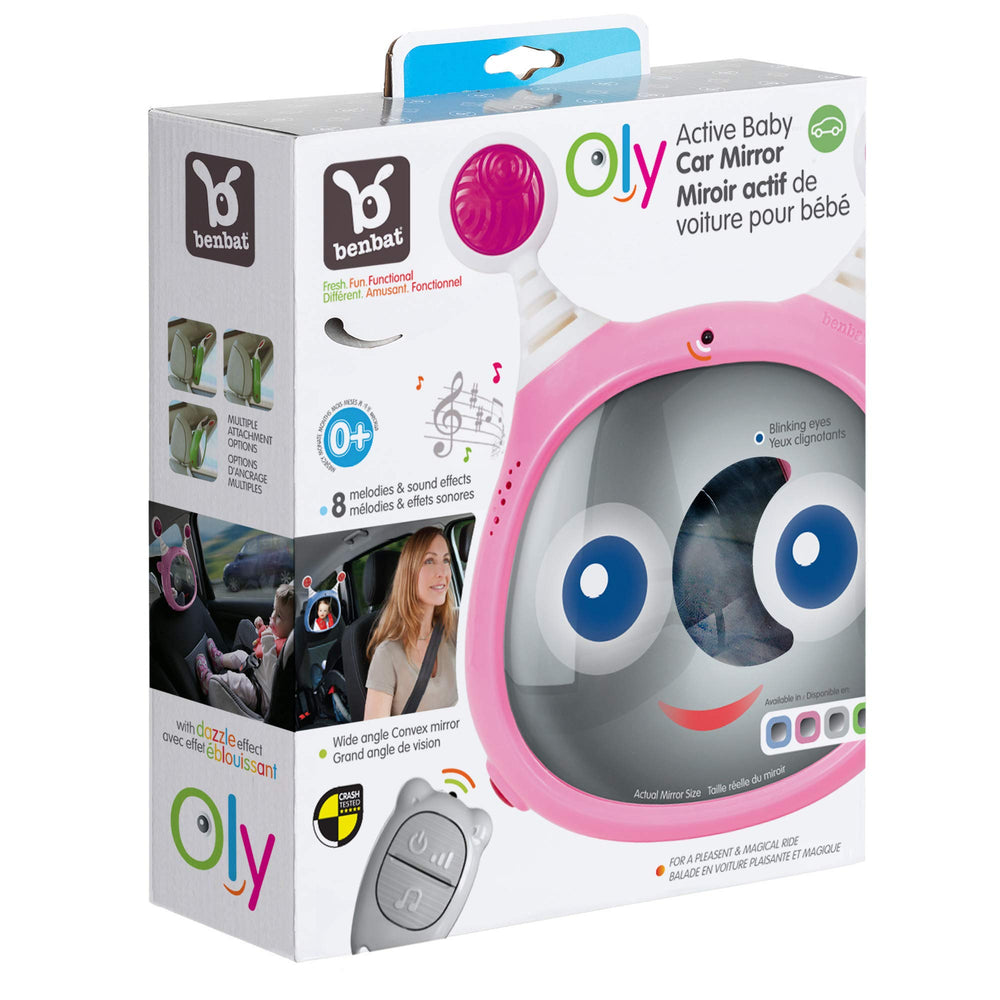 Benbat Active Baby Car Mirror Pink shatter-proof construction for durable safety