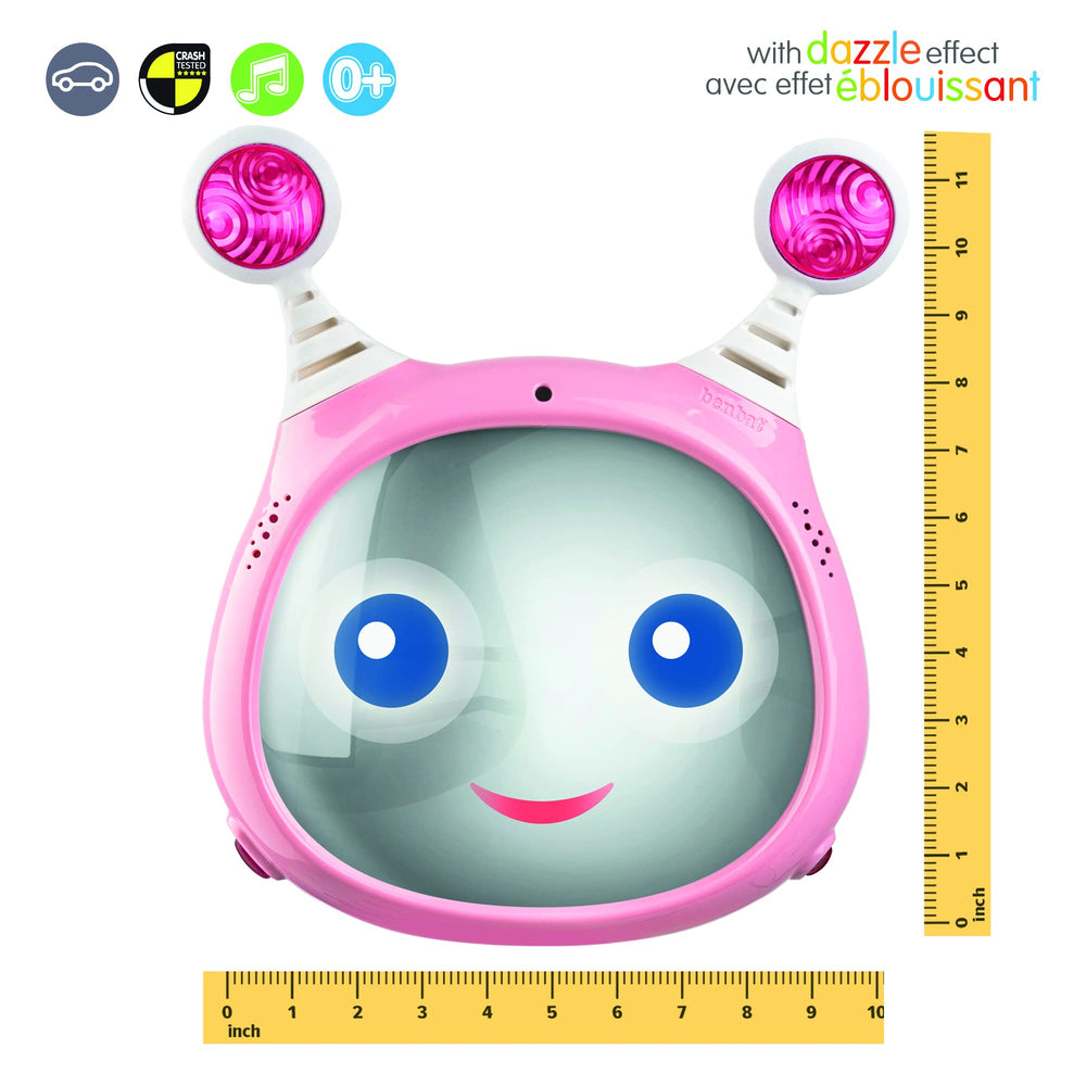 Benbat Active Baby Car Mirror Pink white-noise options support soothing drives