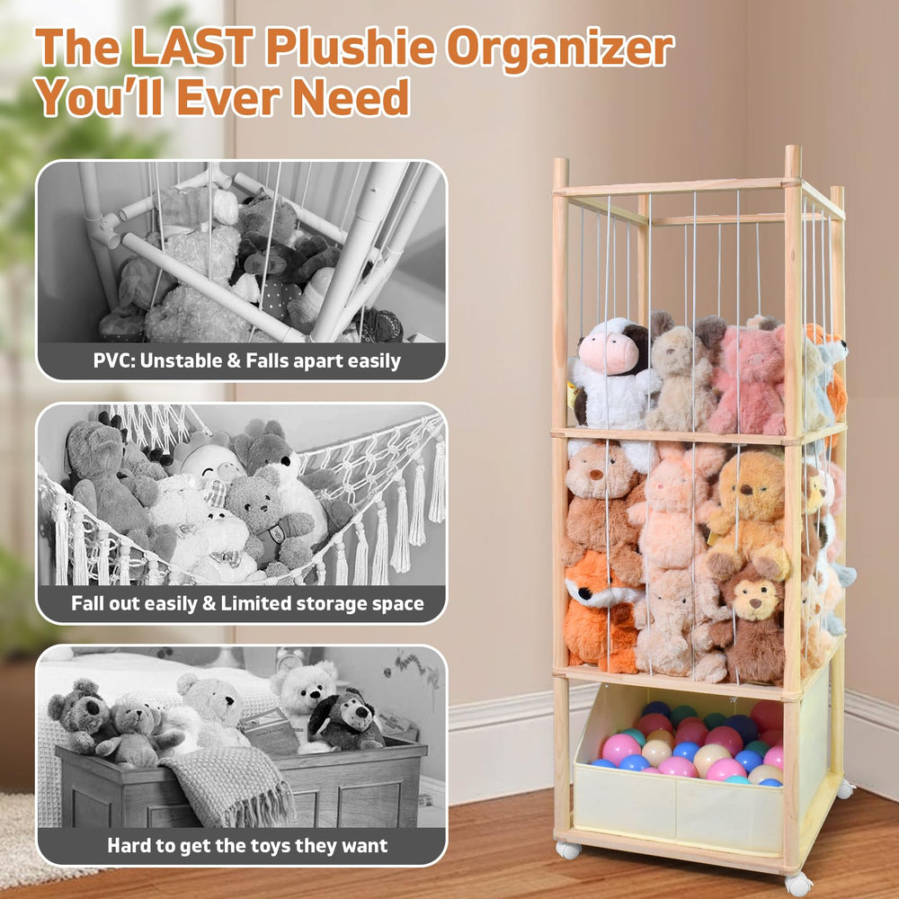 BENCHRY moveable-plush-storage on wheels for easy room reorganization