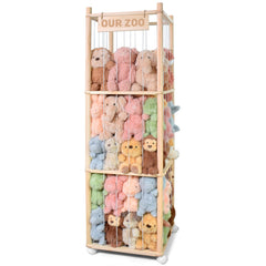 BENCHRY stuffed animal storage 54inch front view showing large capacity for toys
