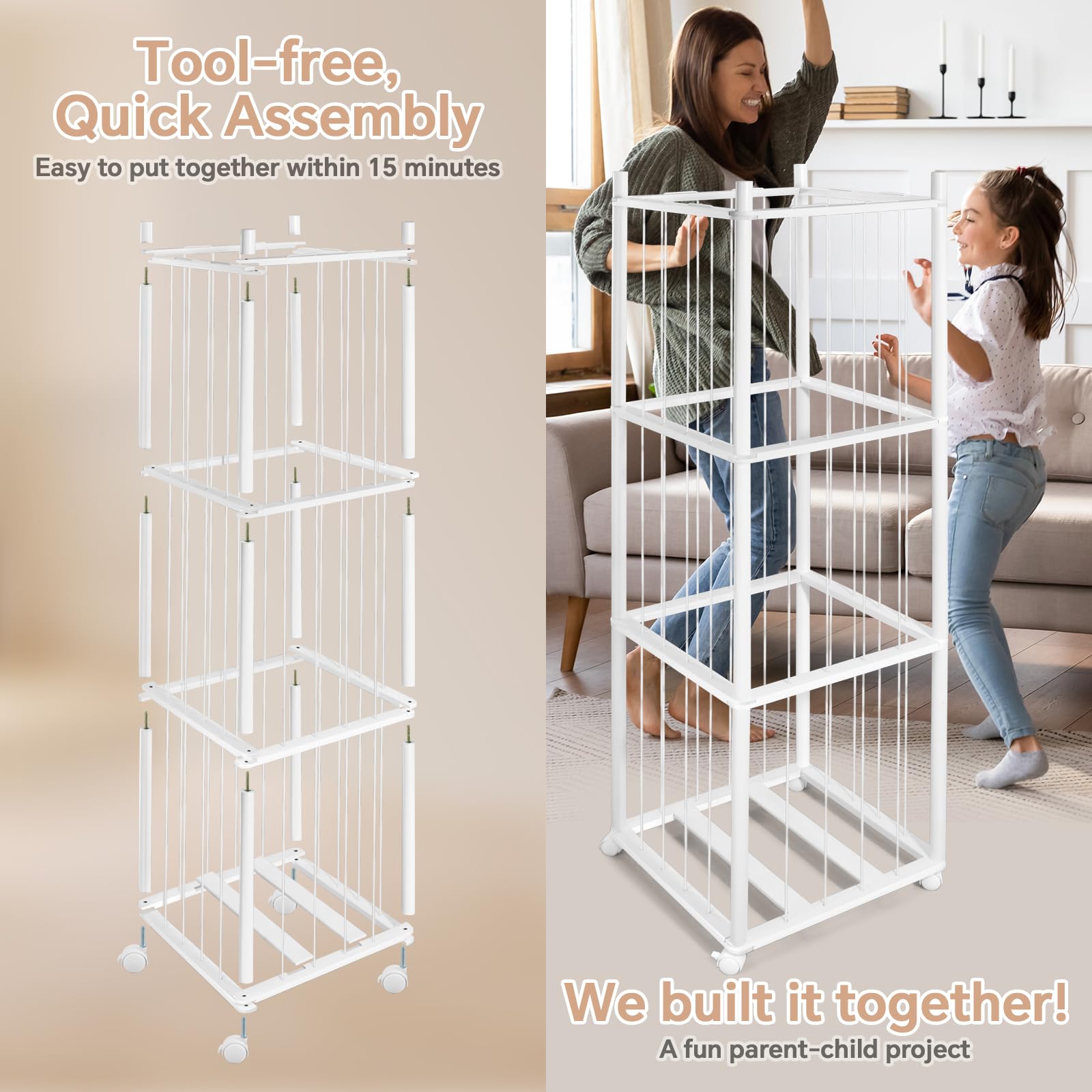 BENCHRY stuffed animal storage assembly guide supports easy setup for busy families.