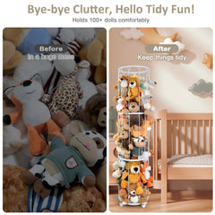 BENCHRY stuffed animal storage zoo durable frame supports many plush toys securely.