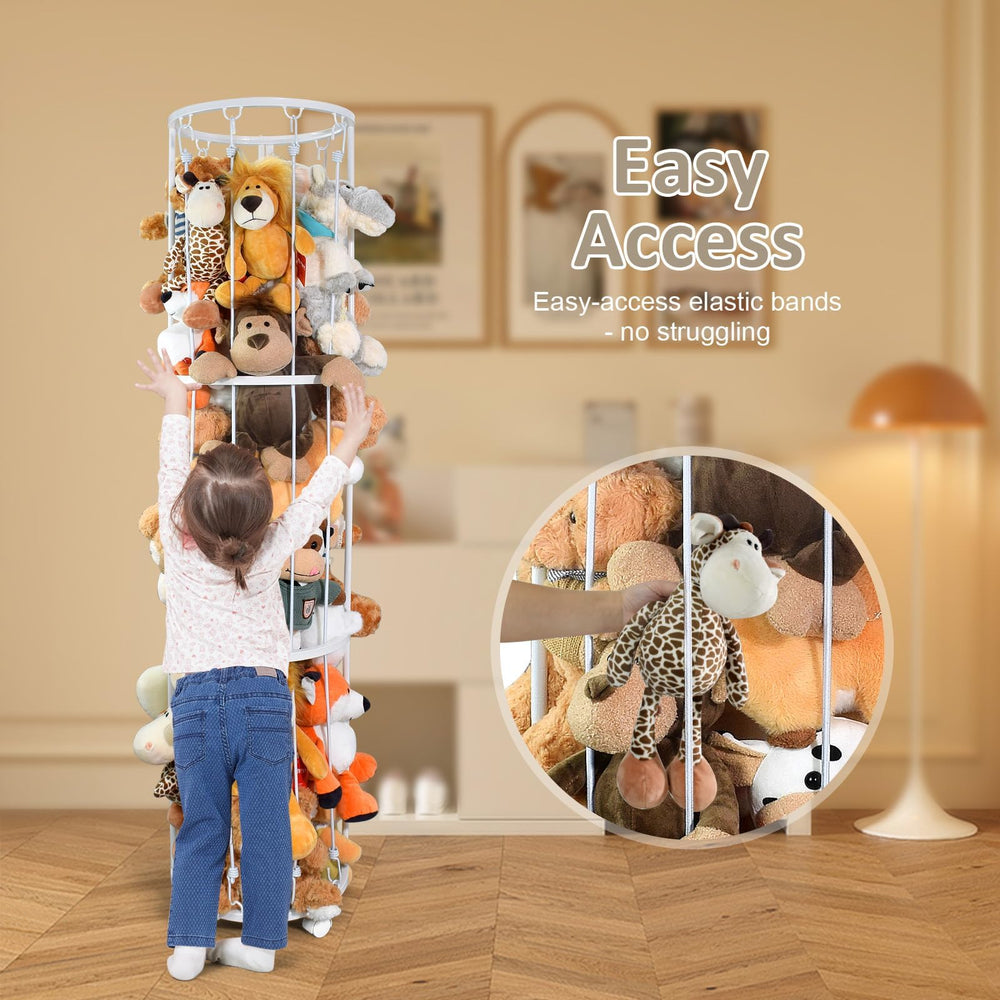 BENCHRY stuffed animal storage zoo space saving design helps declutter small rooms.