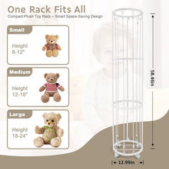 BENCHRY stuffed animal storage zoo wheels enable smooth mobility with lockable brakes.