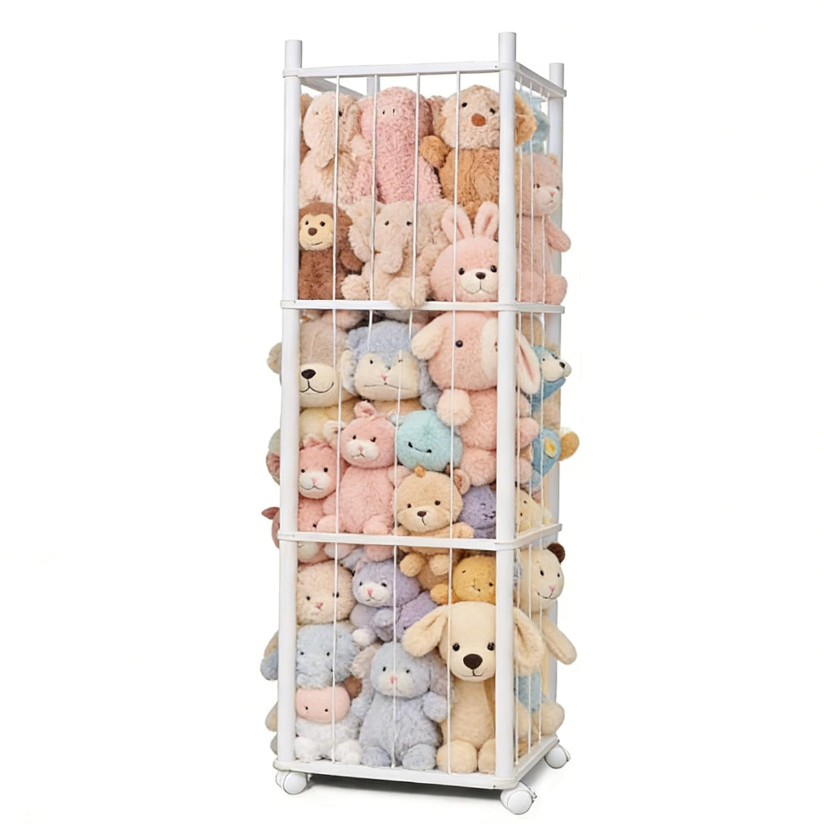 BENCHRY stuffed-animal-zoo-storage keeps toys organized and enhances nursery decor.