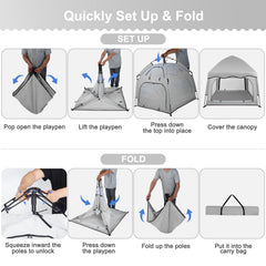 Bend River beach tent design folds into a compact travel bag for trips.