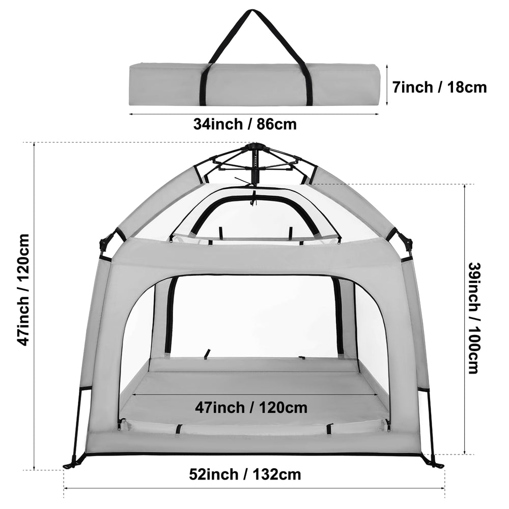Bend River portable baby playpen door access for easy parent checks.