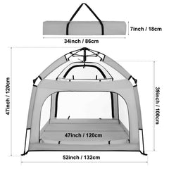 Bend River portable baby playpen door access for easy parent checks.