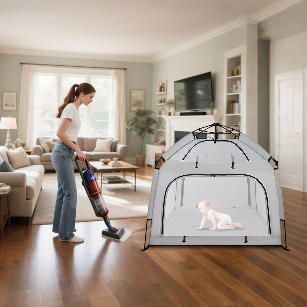 Bend River travel bag keeps the playpen portable and storage-friendly.