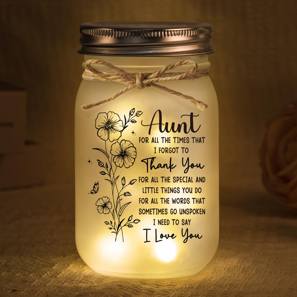 BeneCharm mason jar night light base glows softly for a cozy mood